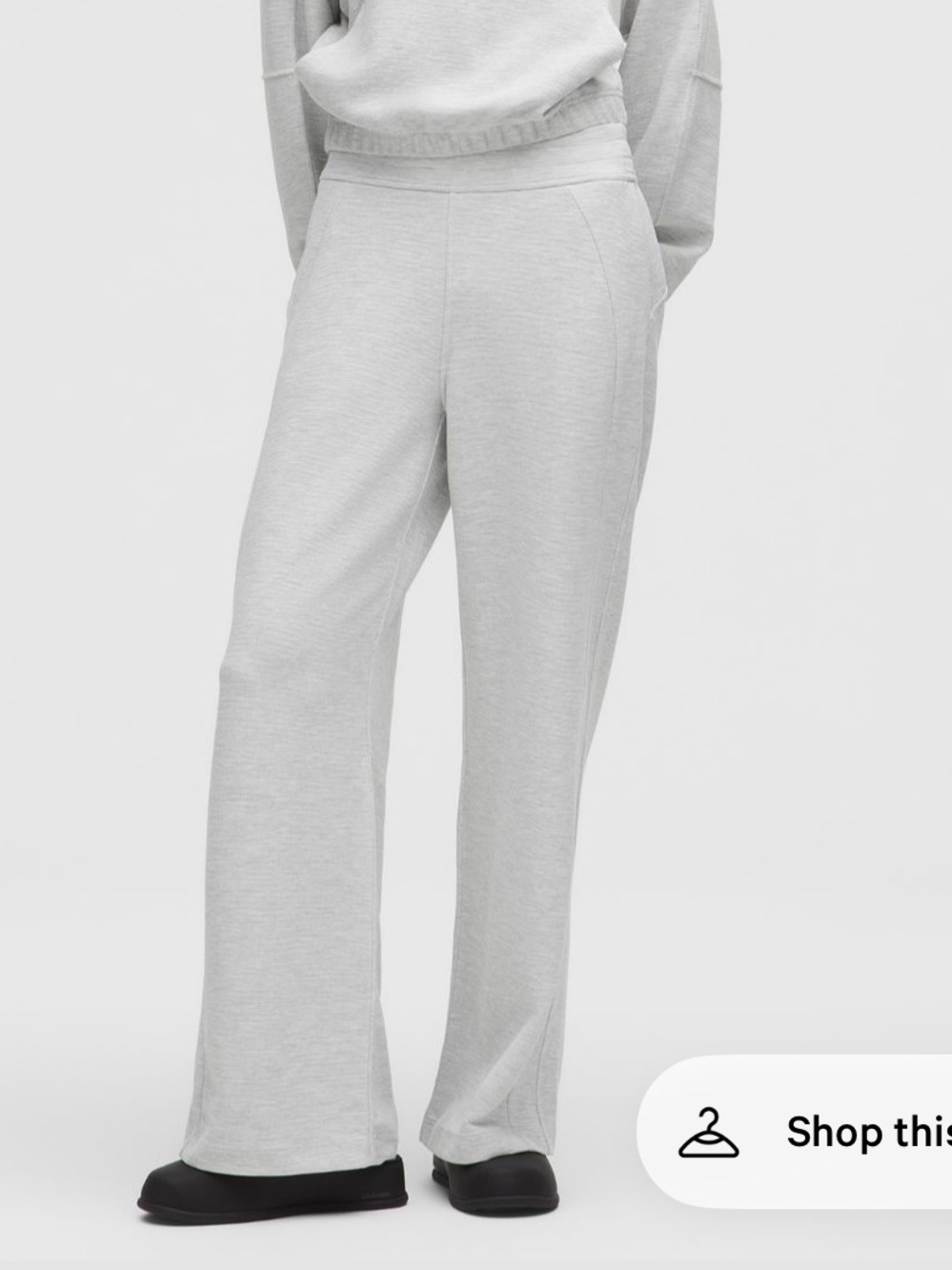 Lululemon Scuba Mid-rise Wide-leg Pant Waffle